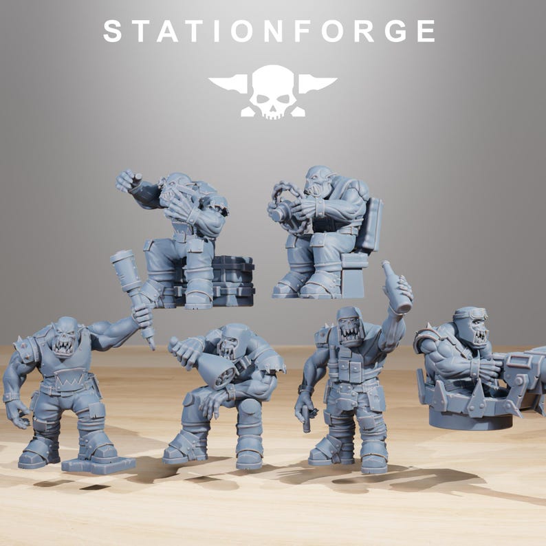 Orks Orkaz Party Wagon | Station Forge 16k Resin Miniatures | 28mm 32mm Tabletop Wargaming | Unpainted image 7