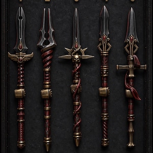 Crimson Lords - Spears - 16k Resin - GreyTide Studio - Blood / Space Warriors / Bitz / Tabletop / Wargaming / Grimdark image 1