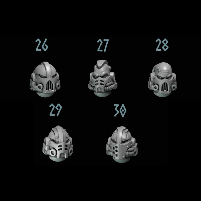 Primal Hounds - Heads #6 - 16k Resin - GreyTide Studio - Wolves / Space Warriors / Bitz / Tabletop / Wargaming / Grimdark image 2