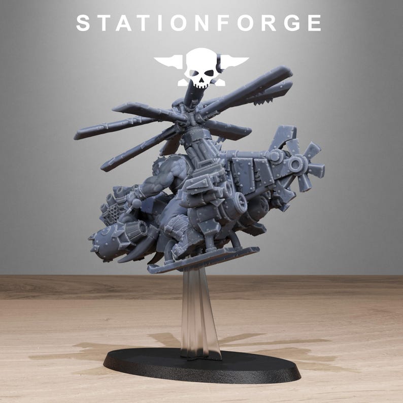 Orks Orkaz Kopters | Station Forge 16k Resin Miniatures | 28mm 32mm Tabletop Wargaming | Unpainted image 9