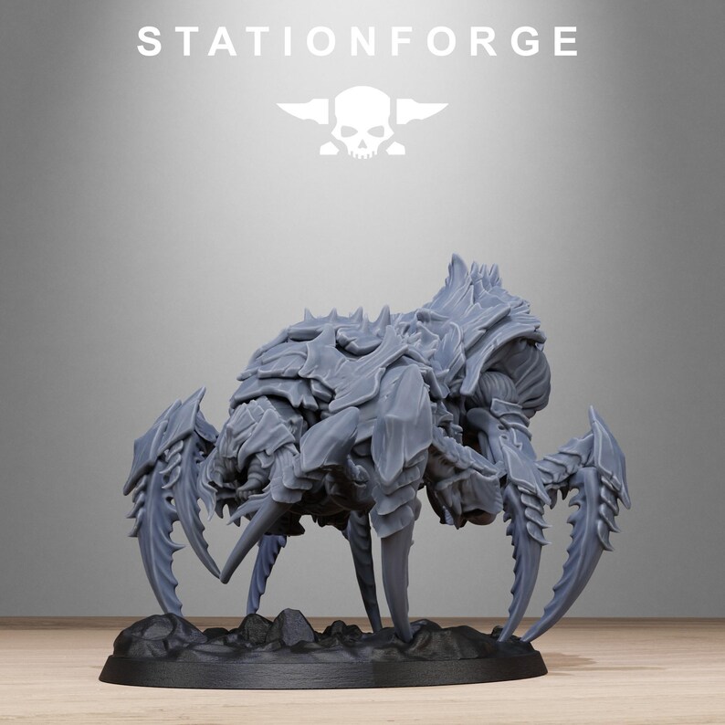 Xenarid Spider Beasts | Station Forge 16k Resin Miniatures | 28mm 32mm Tabletop Wargaming | Unpainted image 5