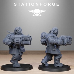Freiwächter-Mutantenschwestern | Station Forge 16k Resinminiaturen | 28 mm/32 mm Tabletop-Wargaming | Unbemalt Bild 5
