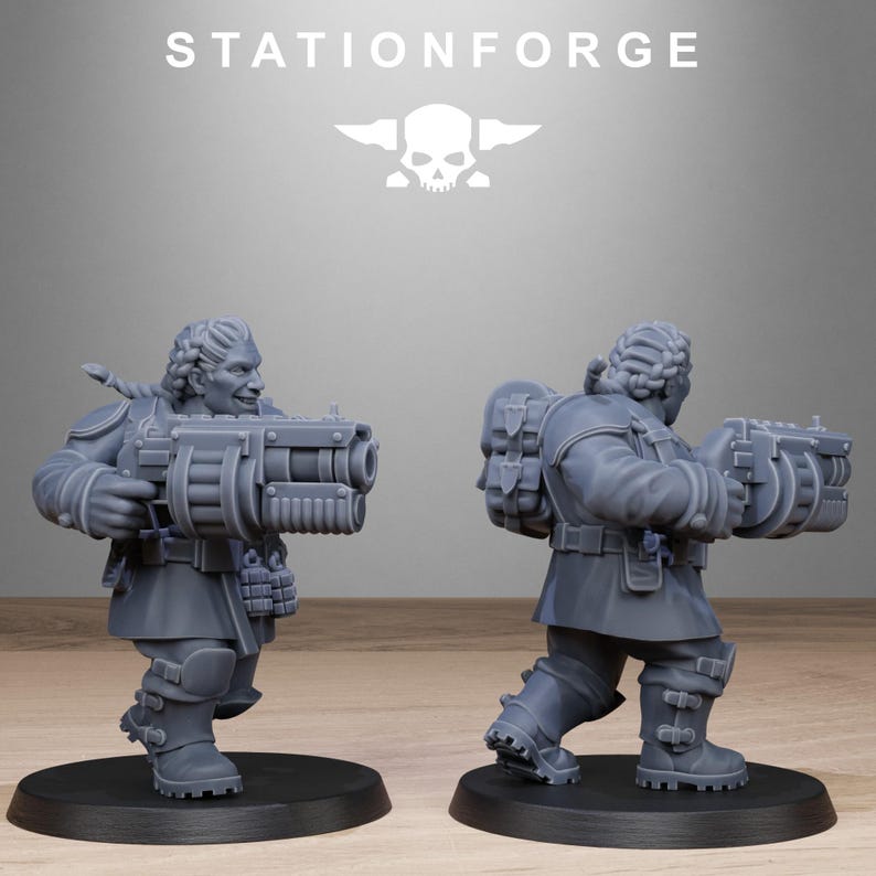 Freiwächter-Mutantenschwestern | Station Forge 16k Resinminiaturen | 28 mm/32 mm Tabletop-Wargaming | Unbemalt Bild 5