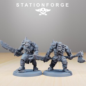 Orks Orkaz Strappaz | Station Forge 16k Resin Miniatures | 28mm 32mm Tabletop Wargaming | Unpainted image 5