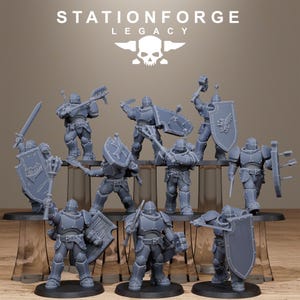 Solaris-Infanterie | Station Forge 16k Resin-Miniaturen | 28 mm/32 mm Tabletop-Wargaming | Unbemalt Bild 2