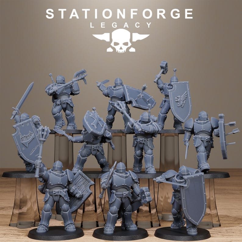 Solaris-Infanterie | Station Forge 16k Resin-Miniaturen | 28 mm/32 mm Tabletop-Wargaming | Unbemalt Bild 2
