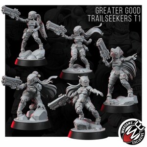 Coalition Trailseekers T1 | 16k hartsminiatyrer | 28 mm 32 mm bordsspel | Omålad bild 3