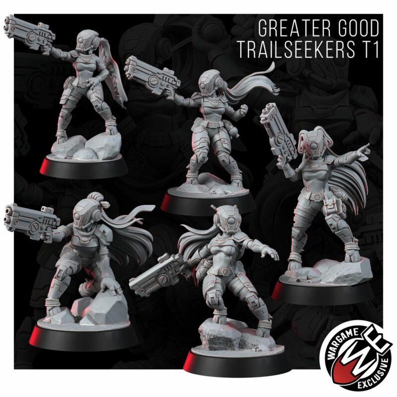 Coalition Trailseekers T1 | 16k hartsminiatyrer | 28 mm 32 mm bordsspel | Omålad bild 3