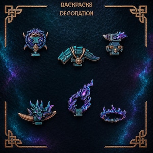 Anvil Wardens - Backpack Decoration - 16k Resin - GreyTide Studio - Drakes / Space Warriors / Bitz / Tabletop / Wargaming / Grimdark image 1