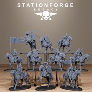 Caballería Legacy Thorncrest / Station Forge 16k Miniaturas de resina / 28 mm 32 mm Juegos de guerra de mesa / Sin pintar imagen 2