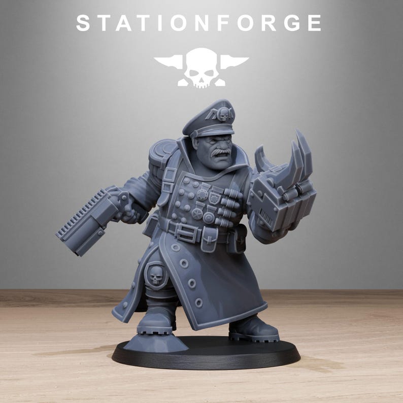 Freeguard Mutant Officer | Station Forge 16k Resin Miniatures | 28mm 32mm Tabletop Wargaming | Unpainted image 3