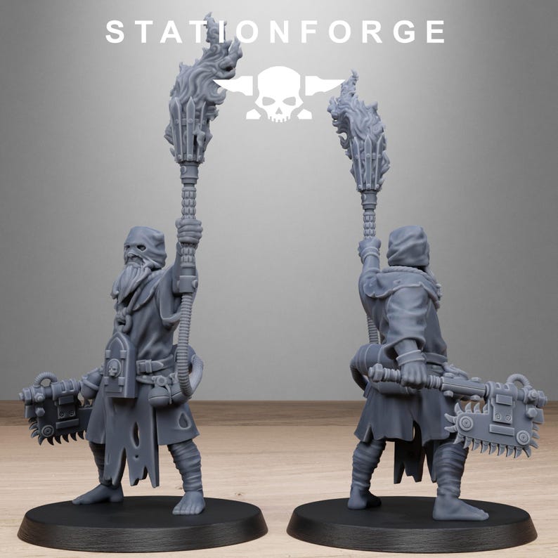 Grimcorp Firers | Station Forge 16k Resin Miniatures | 28mm 32mm Tabletop Wargaming | Unpainted image 7