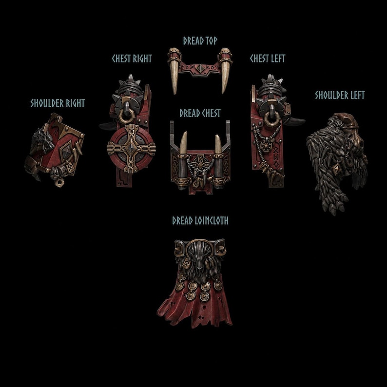 Primal Hounds - Dread - 16k Resin - GreyTide Studio - Wolves / Space Warriors / Bitz / Tabletop / Wargaming / Grimdark imagen 1
