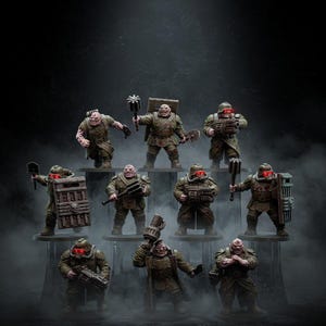 Grimguard Mutants | Station Forge 16k Resin Miniatures | 28mm 32mm Tabletop Wargaming | Unpainted image 1