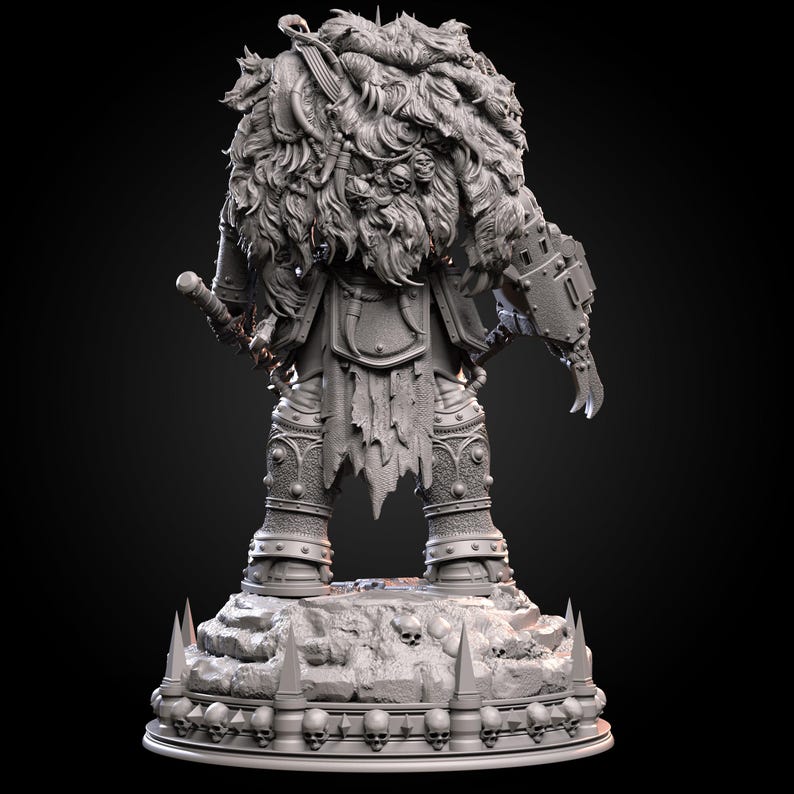 Chaos Prime Malleus Iscariot | 16k Resin Miniatures | 28mm 32mm Tabletop Wargaming | Unpainted image 7