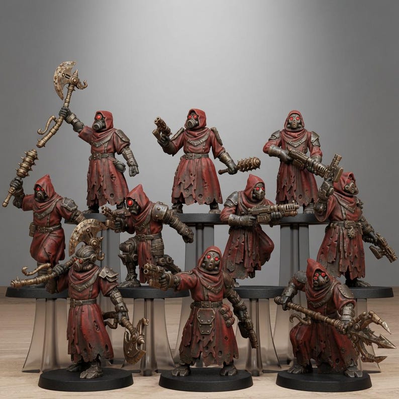 Plünderer-Henker | Station Forge 16k Resin-Miniaturen | 28 mm/32 mm Tabletop-Wargaming | Unbemalt Bild 1