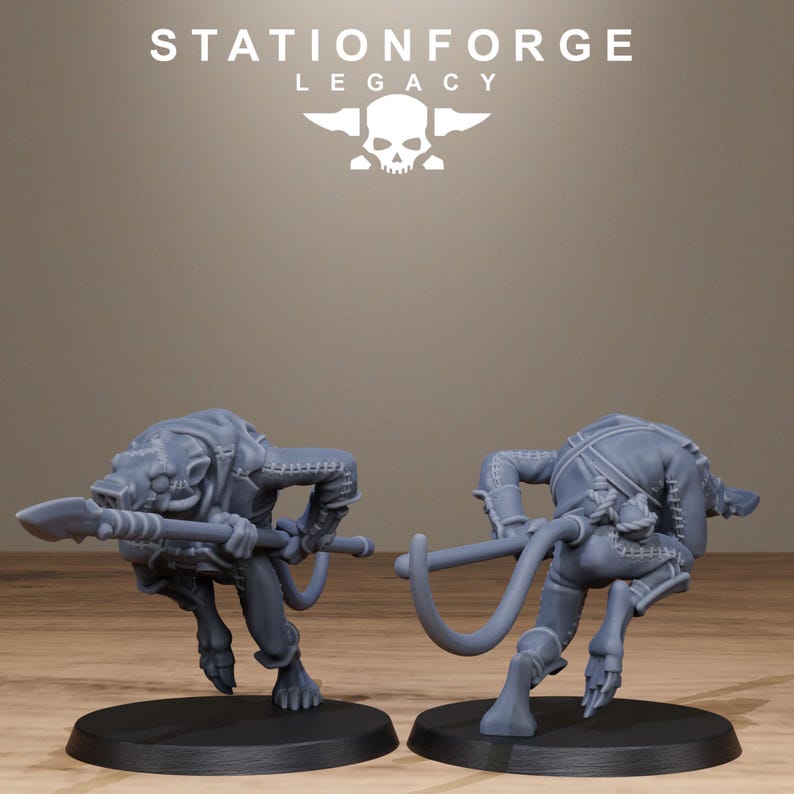 Legacy Rotfang Assassins | Station Forge 16k Resin Miniatures | 28mm 32mm Tabletop Wargaming | Unpainted image 4