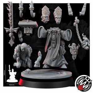 Space Knights Inquisitor Redemptor | Miniatury z żywicy 16k | 28 mm 32 mm Gry bitewne | Niepomalowane zdjęcie 3
