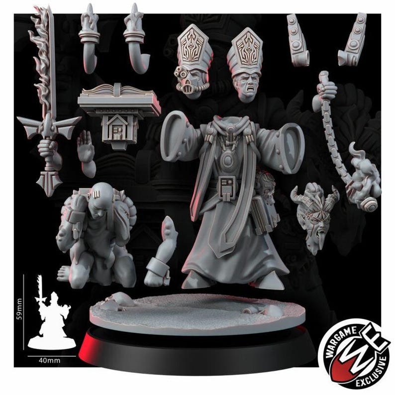 Space Knights Inquisitor Redemptor | Miniatury z żywicy 16k | 28 mm 32 mm Gry bitewne | Niepomalowane zdjęcie 3