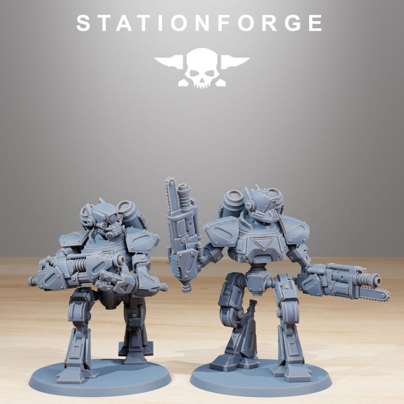 Scavenger Mechanods | Station Forge 16k Resin Miniatures | 28mm 32mm Tabletop Wargaming | Unpainted image 3