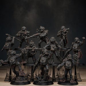 Grimguard-Taucher | Station Forge 16k Resin-Miniaturen | 28 mm/32 mm Tabletop-Wargaming | Unbemalt Bild 1