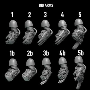 Eternal Pilgrims - Termi pack - Big arms - 16k Resin - GreyTide Studio - Holy Warriors / Bitz / Tabletop / Wargaming / Grimdark image 2