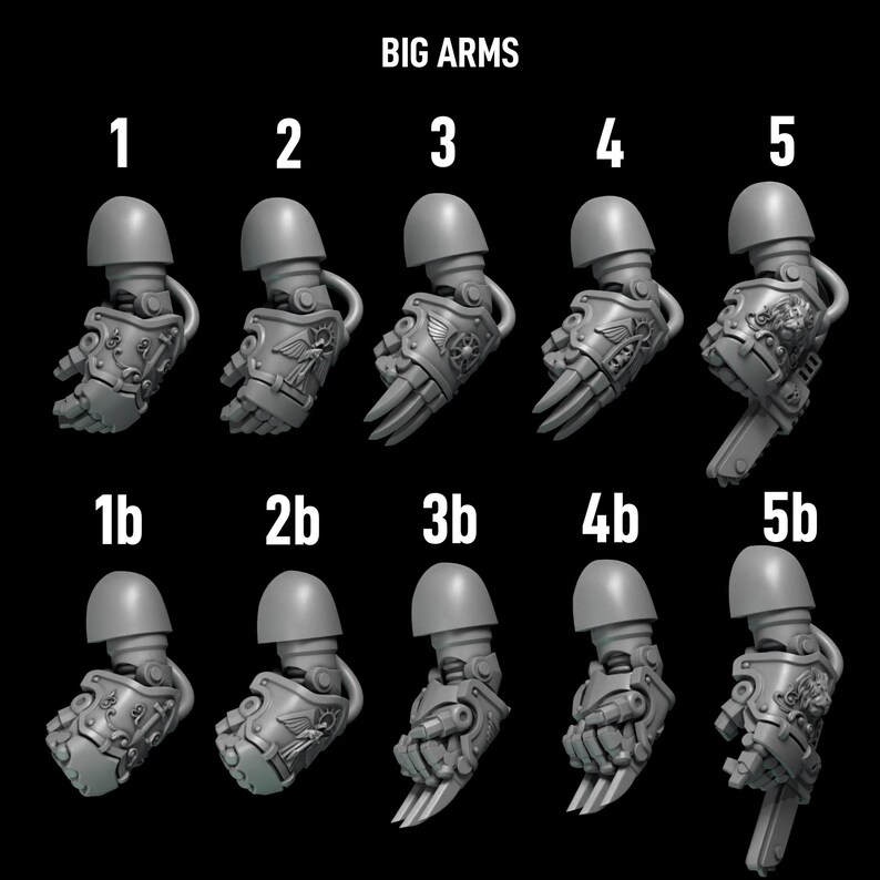 Eternal Pilgrims - Termi pack - Big arms - 16k Resin - GreyTide Studio - Holy Warriors / Bitz / Tabletop / Wargaming / Grimdark image 2