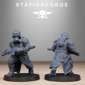 GrimGuard Shovel Trenches | Station Forge 16k Resin Miniatyrer | 28 mm 32 mm Bordsskiva Krigsspel | Omålad bild 3