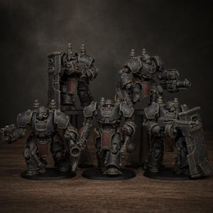 Grimguard Power Armor | Station Forge 16k Resin Miniatures | 28mm 32mm Tabletop Wargaming | Unpainted image 1