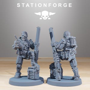 Scavenger Security Patrol | Station Forge 16k Resin Miniatures | 28mm 32mm Tabletop Wargaming | Unpainted image 3