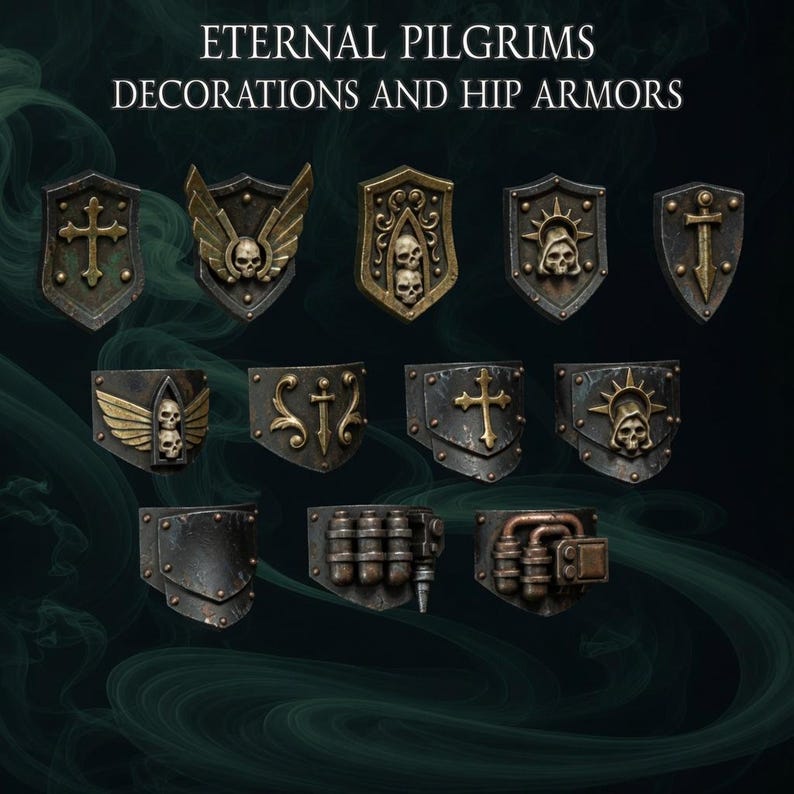 Eternal Pilgrims - Termi pack - Decorations & hip armors - GreyTide Studio - Holy Warriors / Bitz / Wargaming / Grimdark image 1