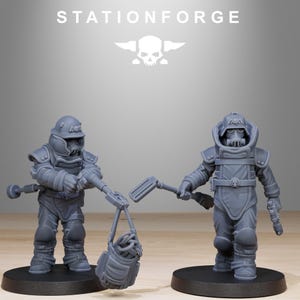 Grimguard Bomb Squad | Station Forge 16k Resin Miniatures | 28 mm 32 mm Tabletop Wargaming | Ongeverfd afbeelding 7