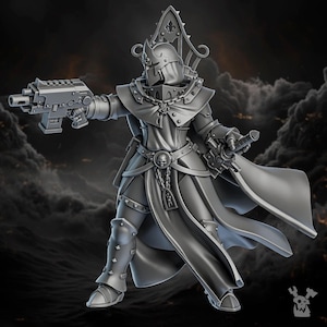 Sister Of Guilt Miniature | 16K Resin Wargaming Figure (28mm/32mm) image 4