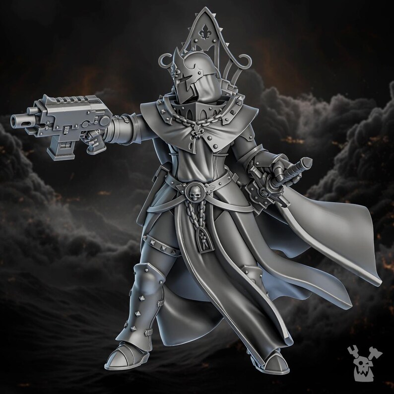 Sister Of Guilt Miniature | 16K Resin Wargaming Figure (28mm/32mm) image 4