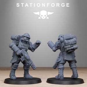 Royalguard Bastioneers | Station Forge 16k Resin Miniatures | 28mm 32mm Tabletop Wargaming | Unpainted 画像 9