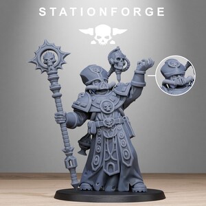Sacerdote vodalita / forja de estación, miniaturas de resina 16k / 28 mm 32 mm, juegos de guerra de mesa / sin pintar imagen 10