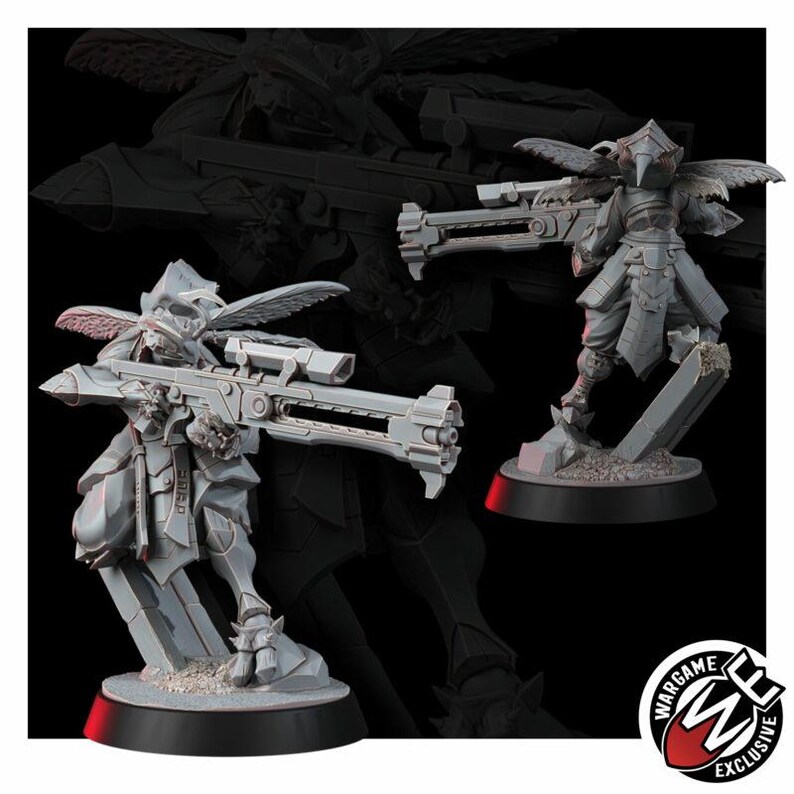 Coalition Hornets Striketeam Specialists | 16k Resin Miniatures | 28mm 32mm Tabletop Wargaming | Unpainted image 4