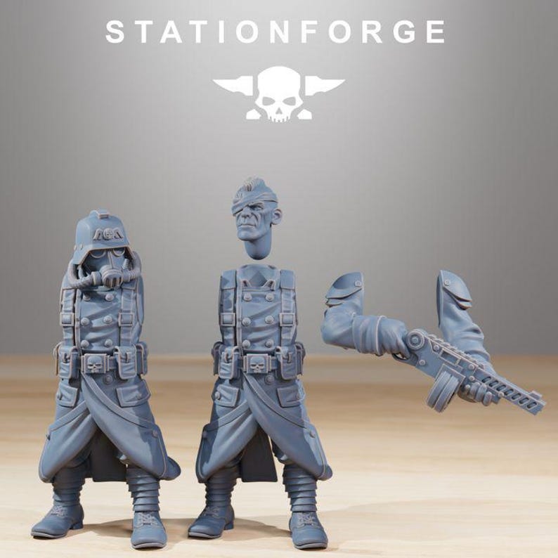 GrimGuard Startpaket | Station Forge 16k Resin Miniatyrer | 28 mm 32 mm Bordspel Krigsspel | Omålad bild 4