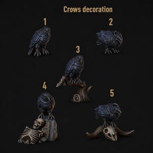 Primal Hounds - Crows Decoration - 16k Resin - GreyTide Studio - Wolves / Space Warriors / Bitz / Tabletop / Wargaming / Grimdark imagen 1