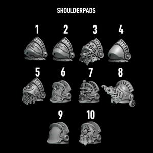 Eternal Pilgrims - Termi pack - Big shoulderpads - 16k Resin - GreyTide Studio - Holy Warriors / Bitz / Tabletop / Wargaming / Grimdark image 2