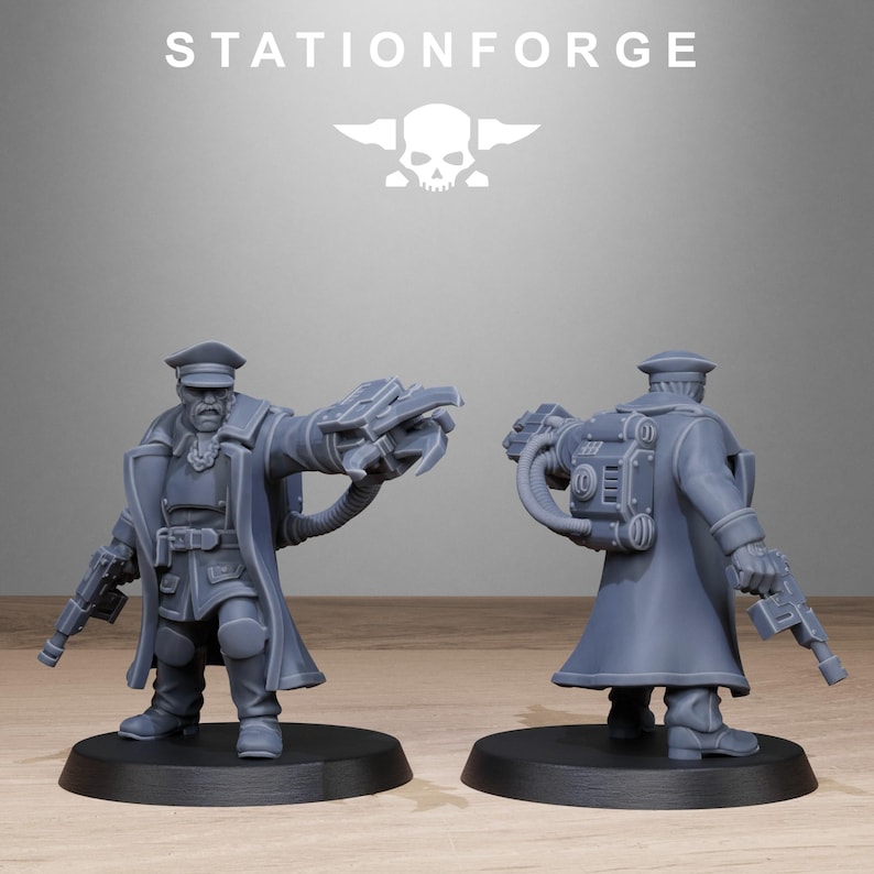 Freeguard Officer | Station Forge 16k Resin Miniatures | 28mm 32mm Tabletop Wargaming | Unpainted image 5