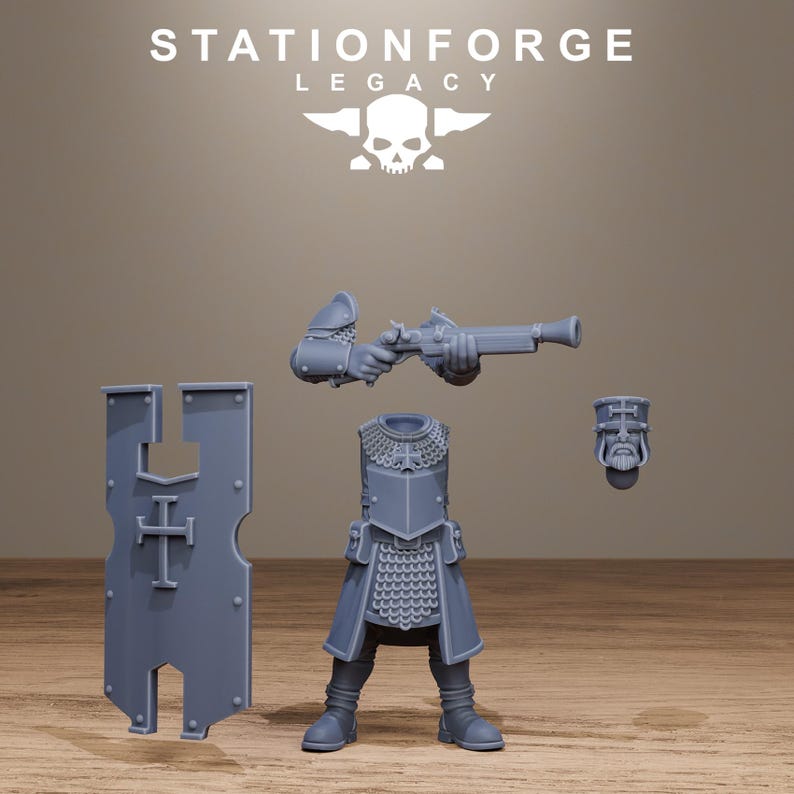 Legacy Thorncrest Blasmen | Station Forge 16k Resin Miniatures | 28mm 32mm Tabletop Wargaming | Unpainted image 3