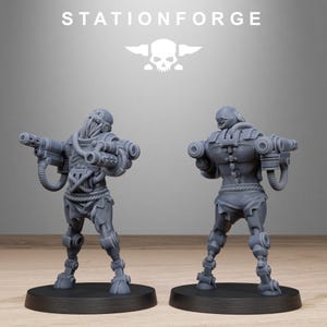 Techno Savanger Necromants | Station Forge 16k Resin Miniatures | 28mm 32mm Tabletop Wargaming | Unpainted image 10