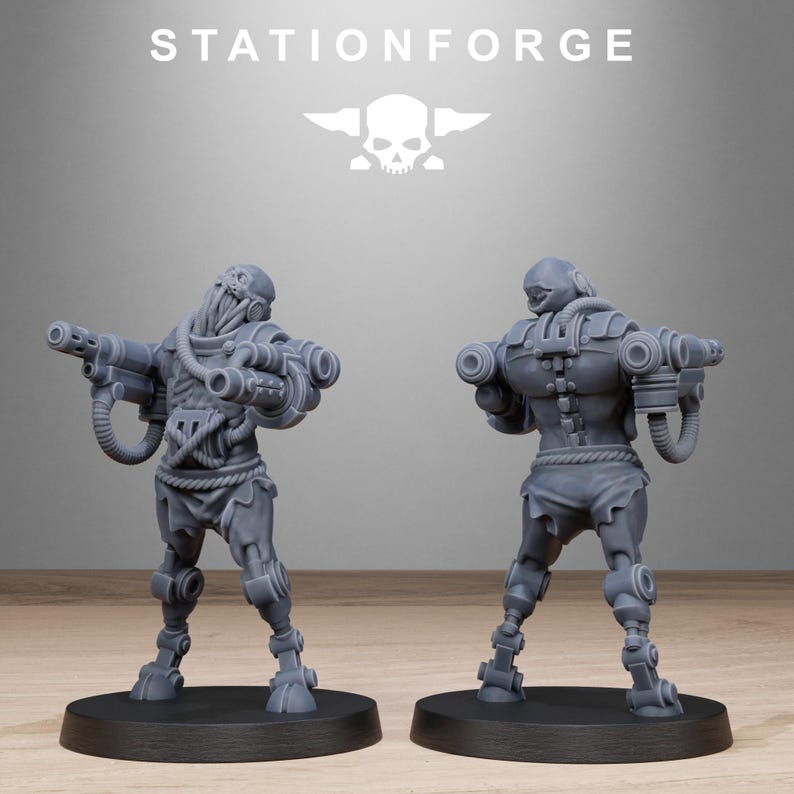 Techno Savanger Necromants | Station Forge 16k Resin Miniatures | 28mm 32mm Tabletop Wargaming | Unpainted image 10