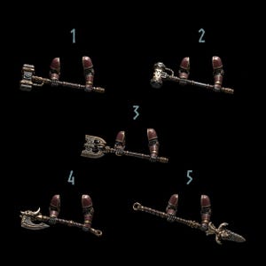 Primal Hounds - Two Handed Weapons - 16k Resin - GreyTide Studio - Wolves / Space Warriors / Bitz / Tabletop / Wargaming / Grimdark image 1