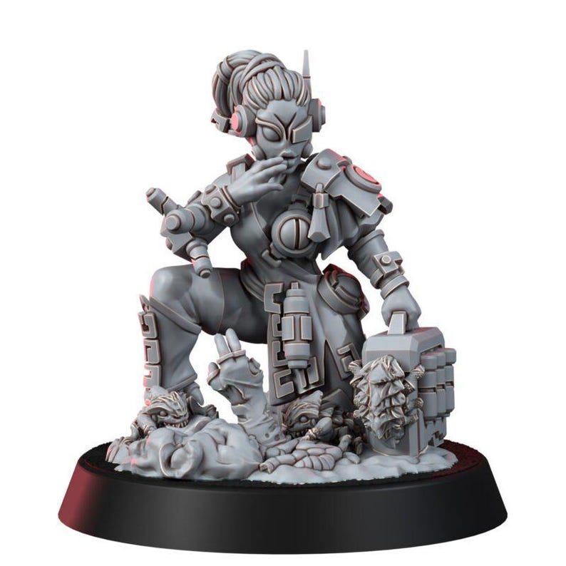 Coalition Healer | 16k Resin Miniatures | 28mm 32mm Tabletop Wargaming | Unpainted image 2
