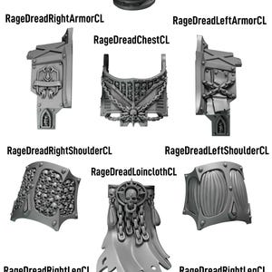 Crimson Lords - Rage Ancient Armor - 16k Resin - GreyTide Studio - Blood / Space Warriors / Bitz / Tabletop / Wargaming / Grimdark image 3