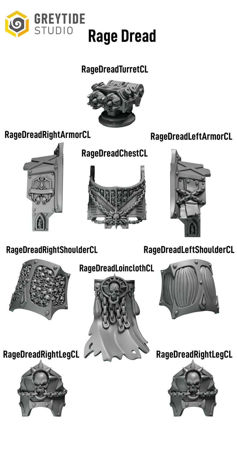 Crimson Lords - Rage Ancient Armor - 16k Resin - GreyTide Studio - Blood / Space Warriors / Bitz / Tabletop / Wargaming / Grimdark image 3