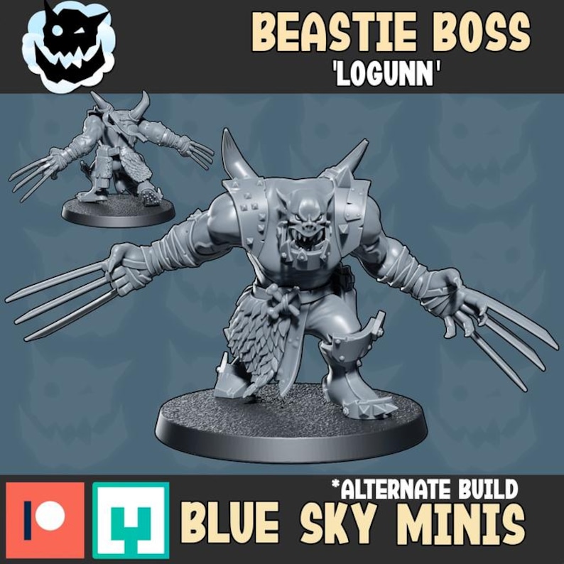 Logunn - Orc Character - 16k Resin - Orcs / Tabletop / Wargaming / Grimdark image 2