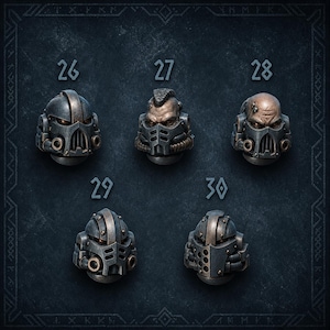 Primal Hounds - Heads #6 - 16k Resin - GreyTide Studio - Wolves / Space Warriors / Bitz / Tabletop / Wargaming / Grimdark image 1